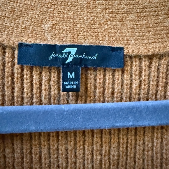7 for all Mankind Women's Brown Button-Up Sweater - Picture 4 of 6